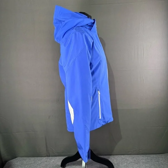 Spyder Jacket Women’s 4 Spring Full Zip Hooded Performance Lined Gorp White Blue - Picture 4 of 16